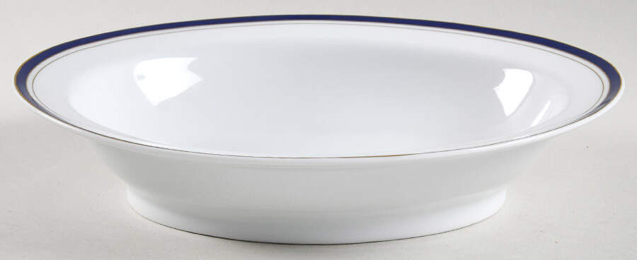 Nuit Bleue Gold 9" Oval Vegetable Bowl by Haviland-1