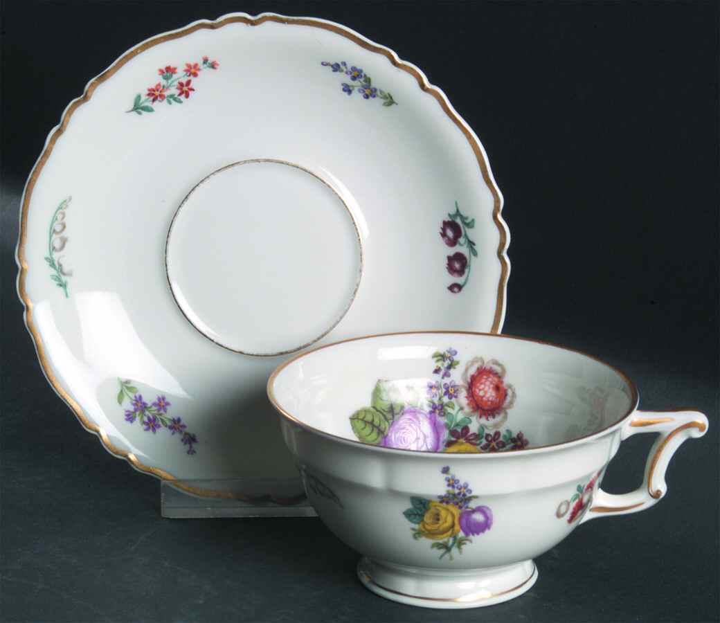 Nymph Footed Cup & Saucer Set by Haviland-1