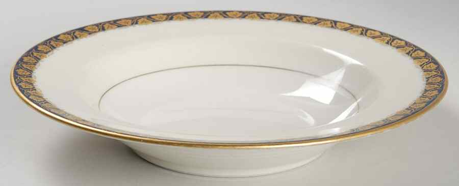 Oakmont Cobalt Blue Rim Soup Bowl by Haviland-1