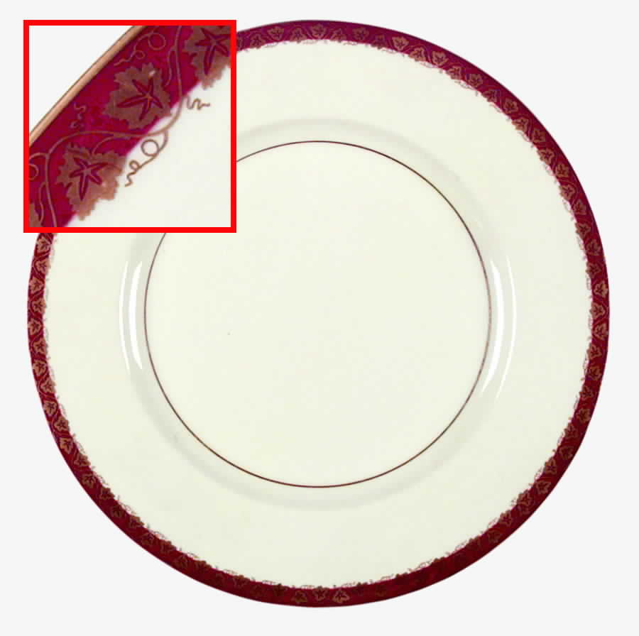Oakmont Maroon Dinner Plate by Haviland-1