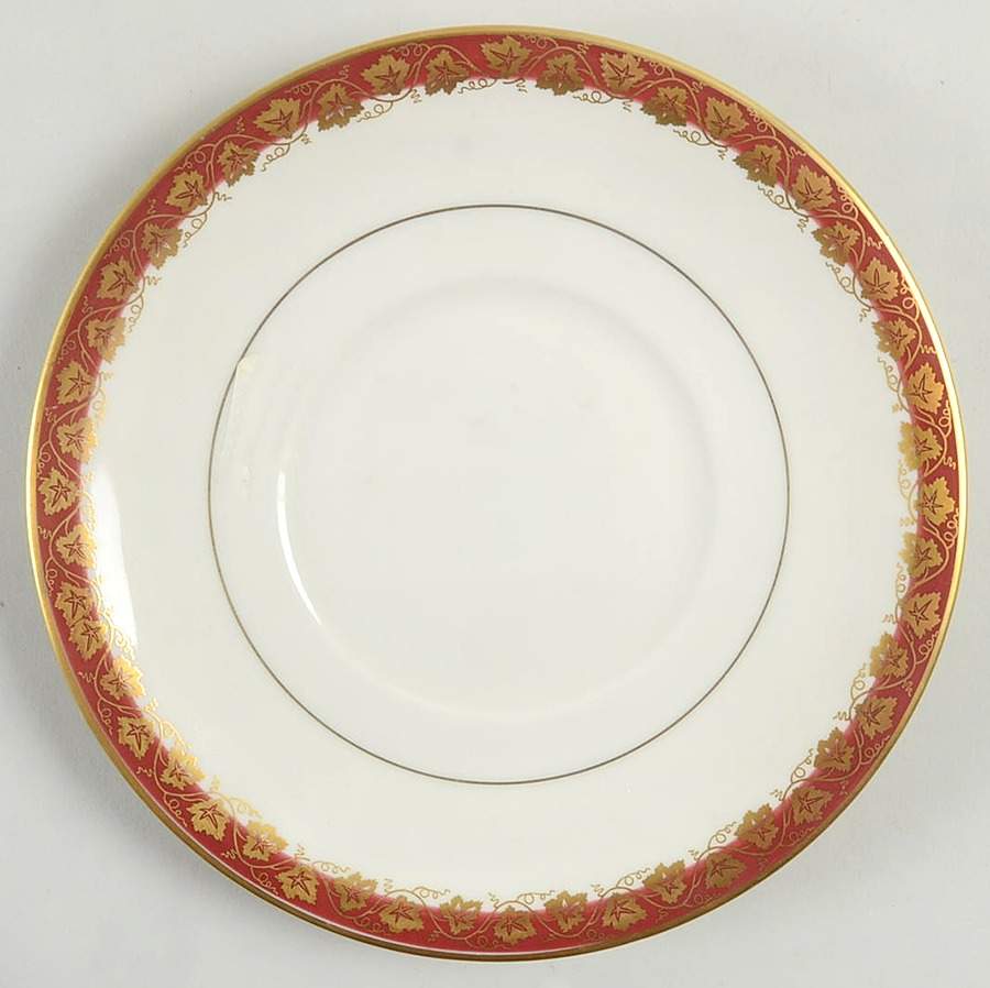 Oakmont Maroon Saucer for Cream Soup Bowl by Haviland-1