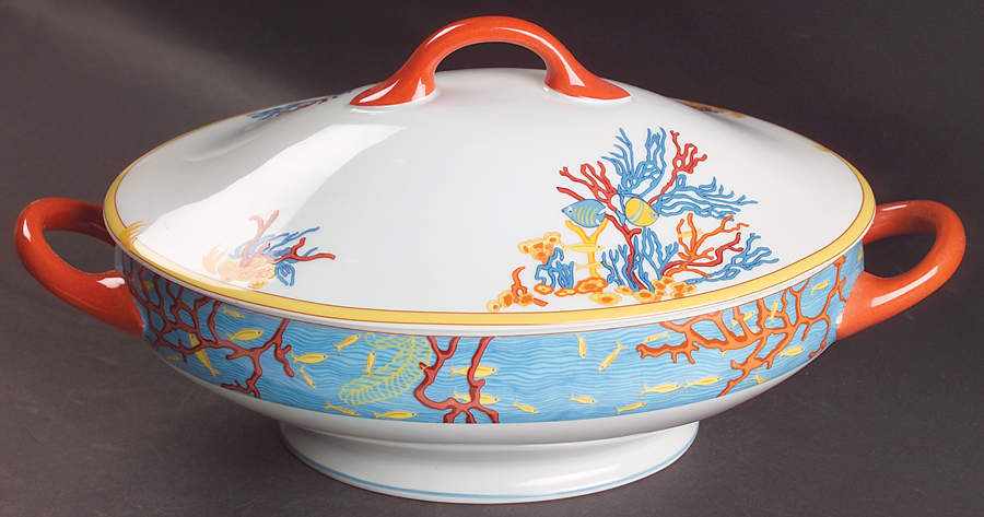 Oceane Oval Tureen & Lid by Haviland-1