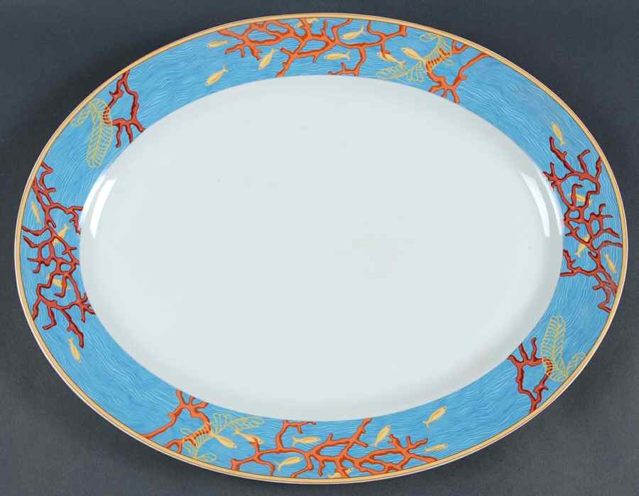 Oceane 15" Oval Serving Platter by Haviland-1
