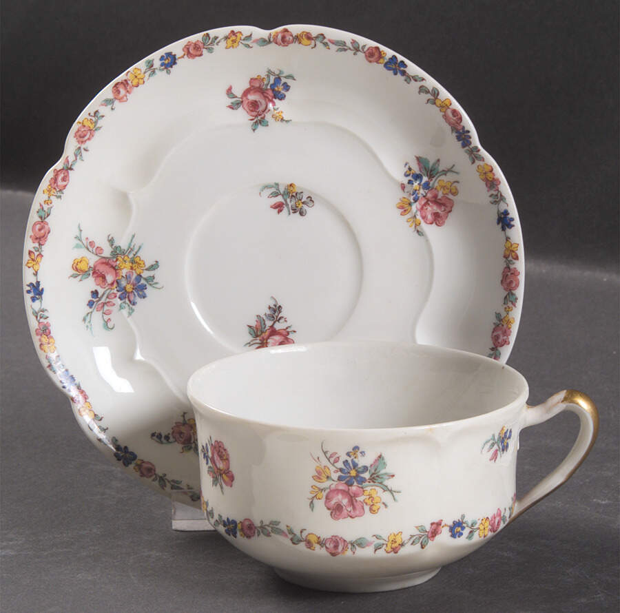 Olympia Flat Cup & Saucer Set by Haviland-1