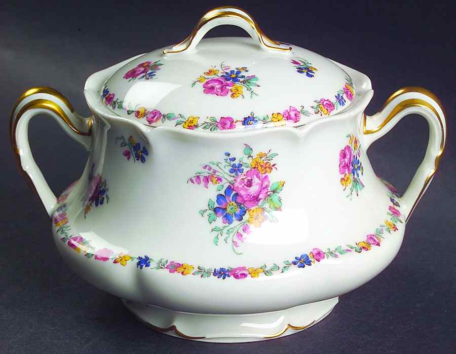 Olympia Sugar Bowl & Lid by Haviland-1