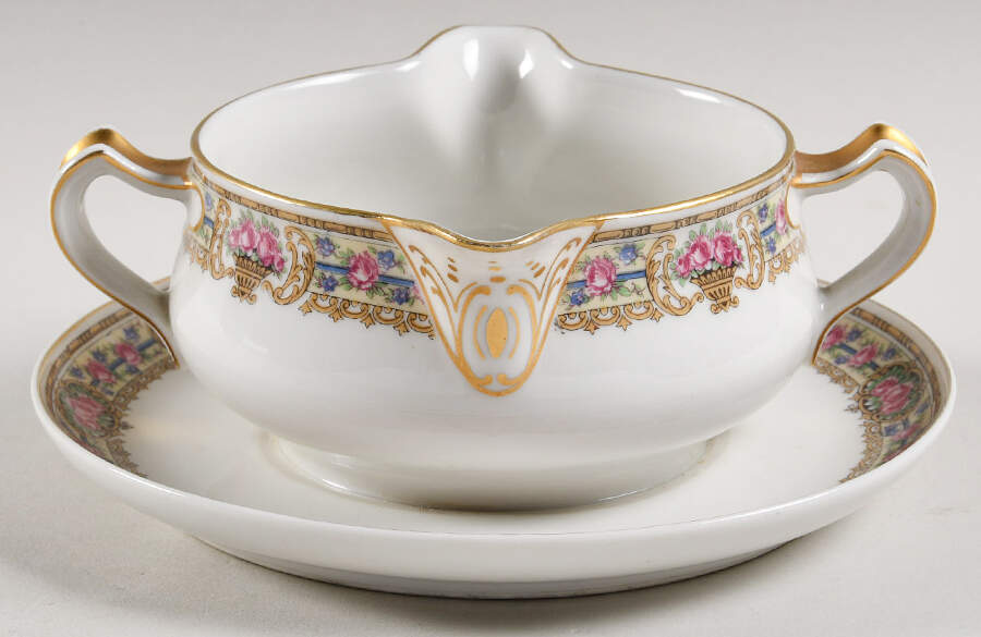 Ontario Gravy Boat with Attached Underplate by Haviland-1