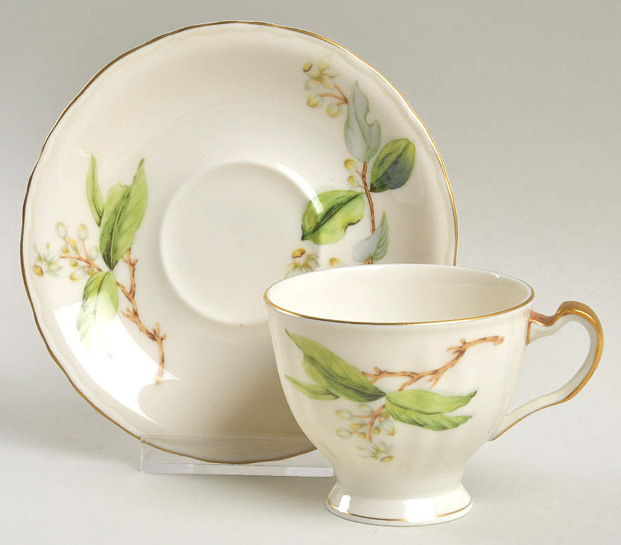 Orange Blossom Footed Demitasse Cup & Saucer Set by Haviland-1