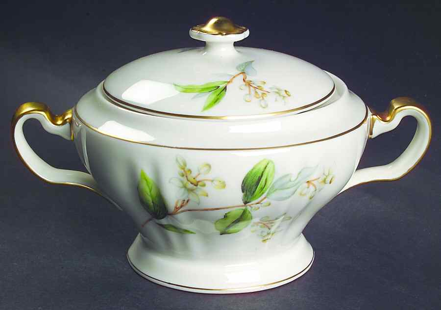 Orange Blossom Sugar Bowl & Lid by Haviland-1
