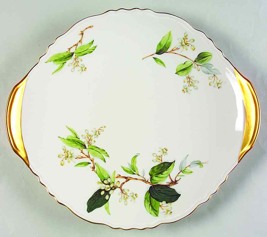 Orange Blossom Handled Cake Plate by Haviland-1