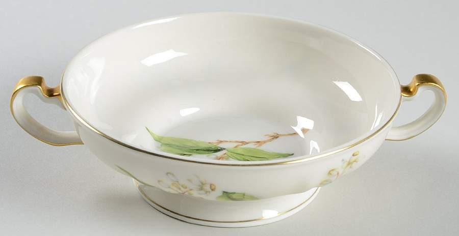 Orange Blossom Footed Cream Soup Bowl by Haviland-1