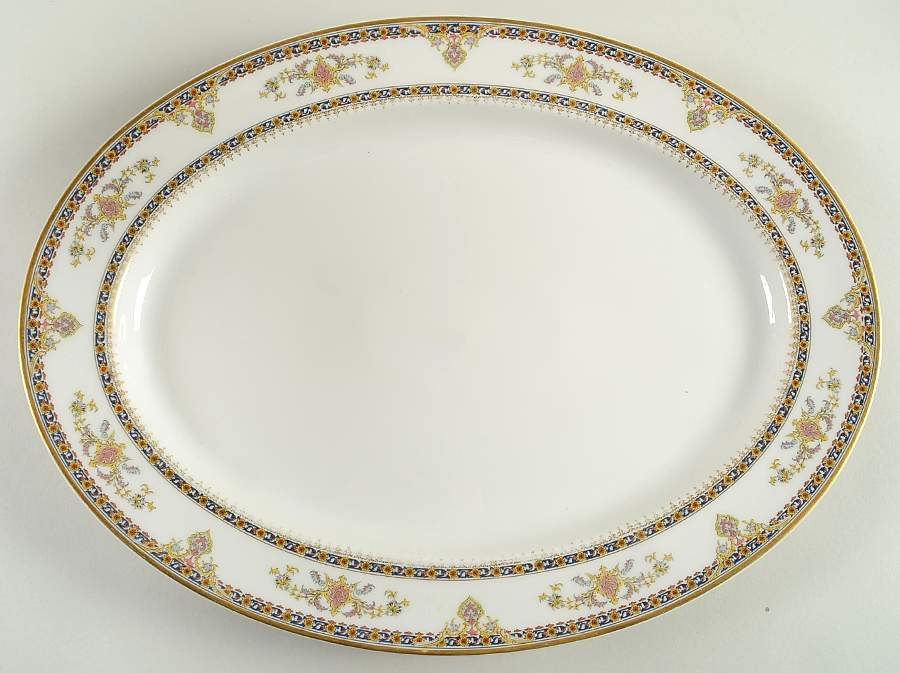 Oriental 16" Oval Serving Platter by Haviland-1