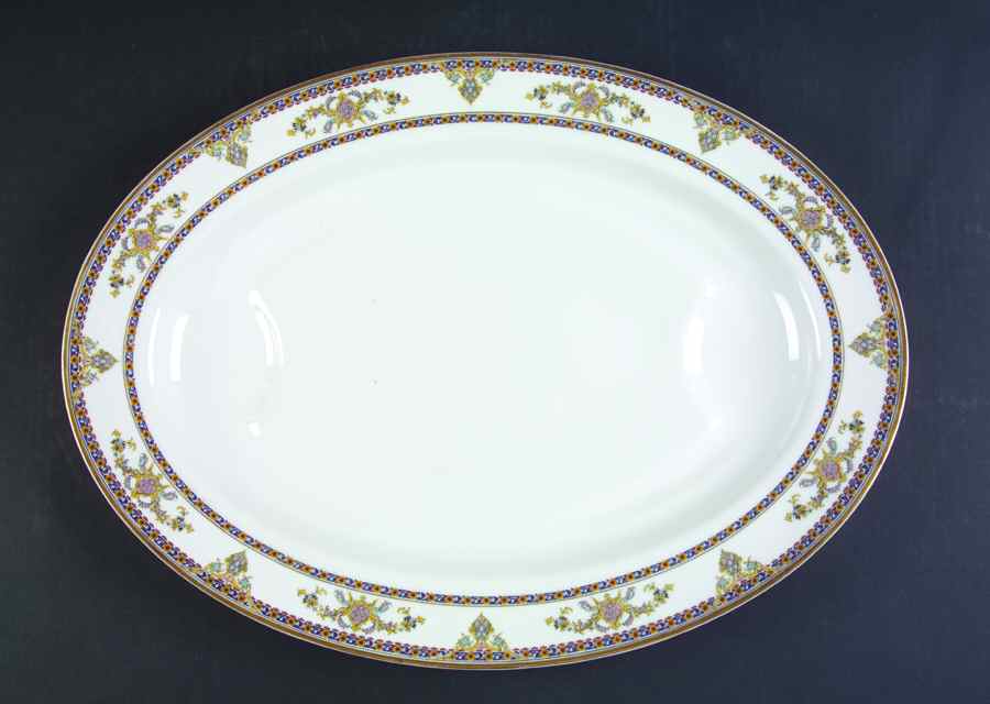 Oriental 18" Oval Serving Platter by Haviland-1