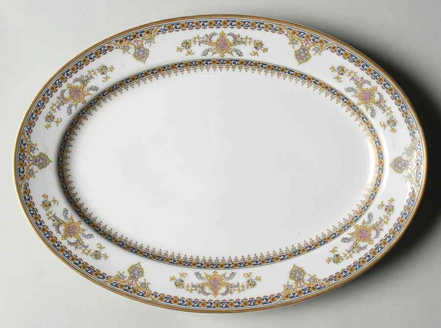 Oriental 11" Oval Serving Platter by Haviland-1