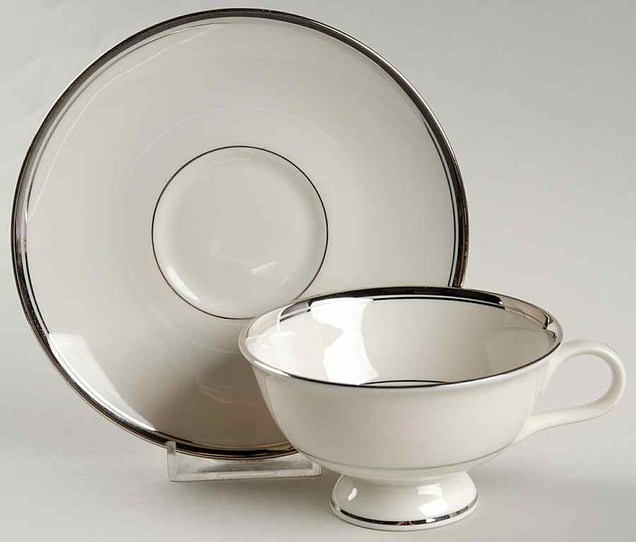 Orly Footed Cup & Saucer Set by Haviland-1