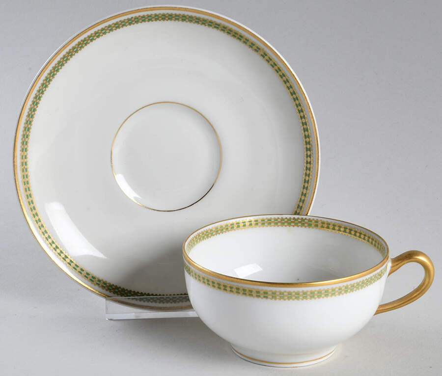 Orleans Flat Cup & Saucer Set by Haviland-1