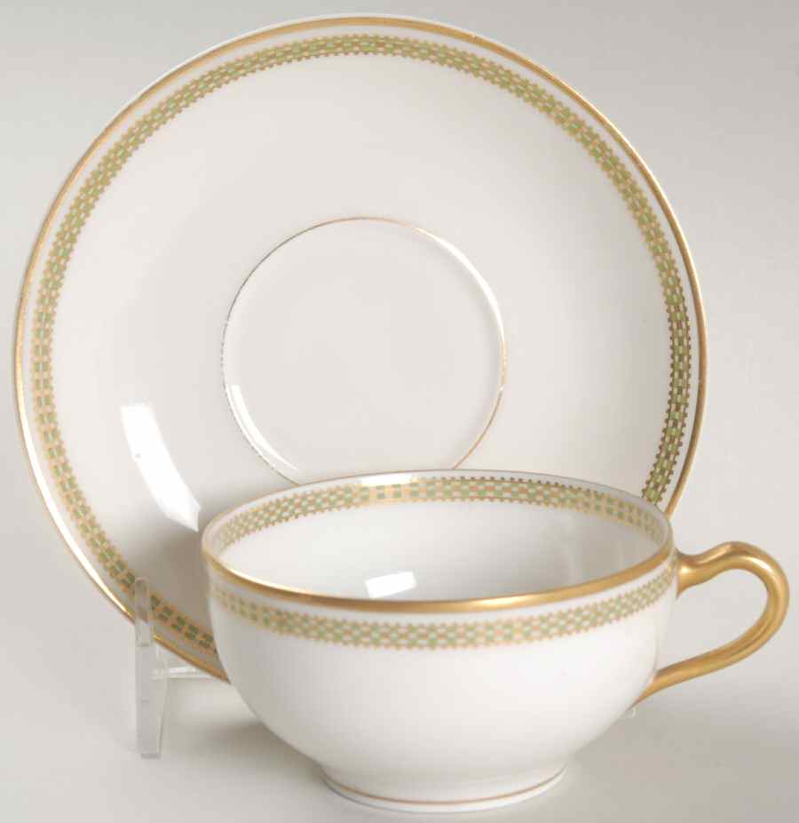Orleans Flat Cup & Saucer Set by Haviland-1