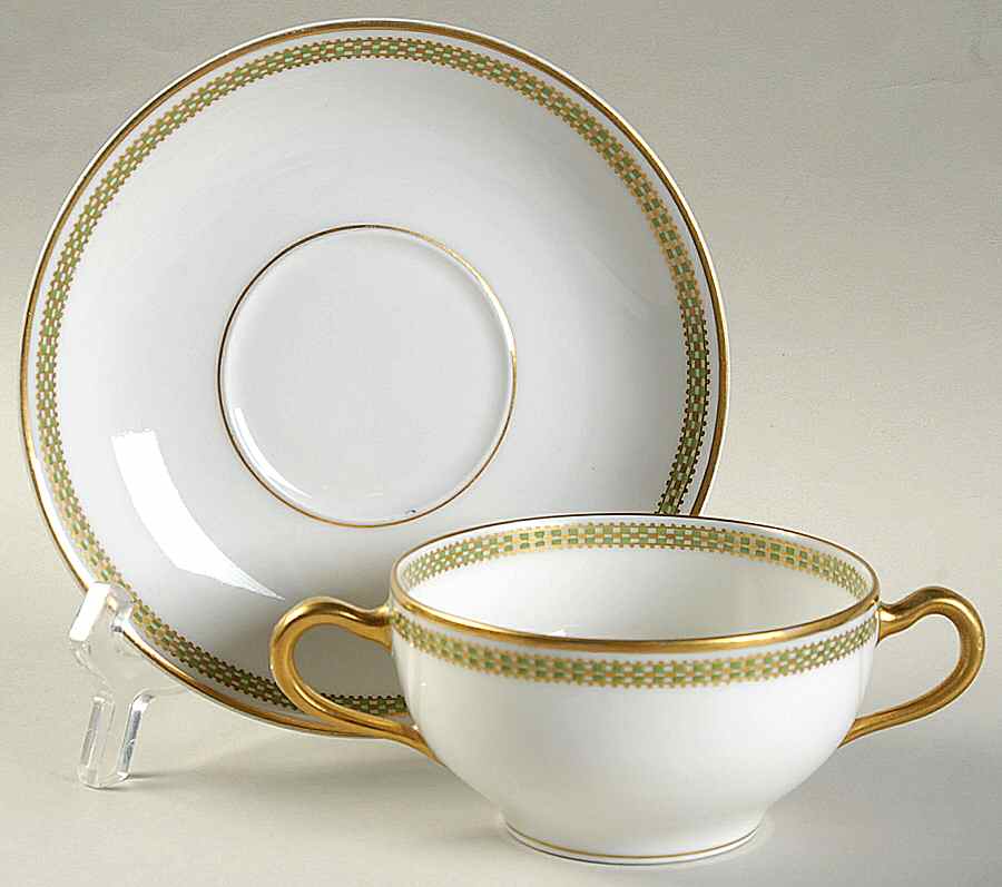 Orleans Flat Bouillon Cup & Saucer by Haviland-1