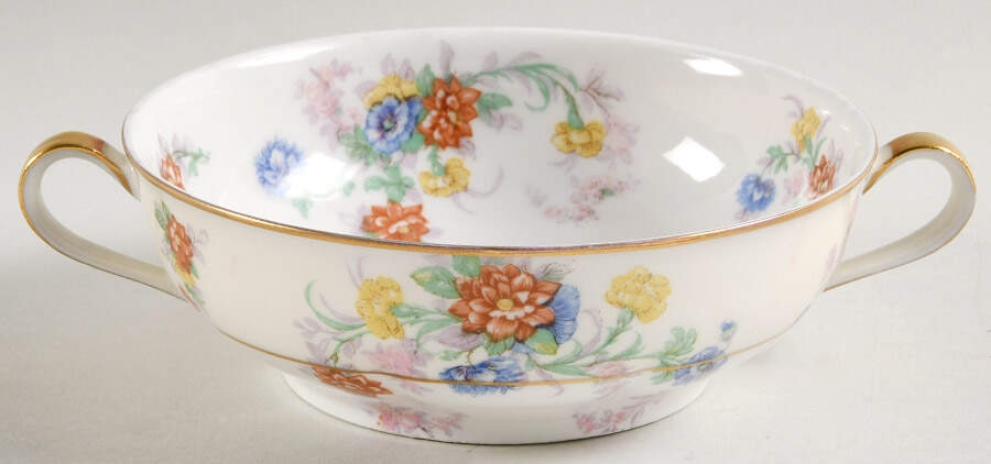 Orleans (Floral) Flat Cream Soup Bowl by Haviland-1