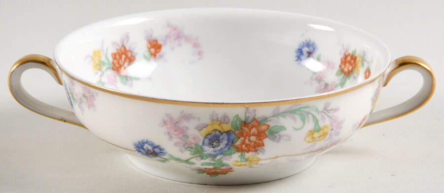 Orleans (Floral) Flat Cream Soup Bowl by Haviland-1