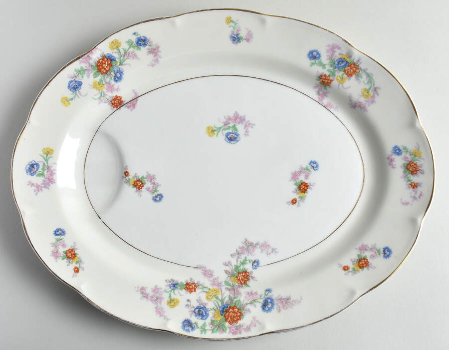 Orleans (Floral) 16" Oval Serving Platter by Haviland-1