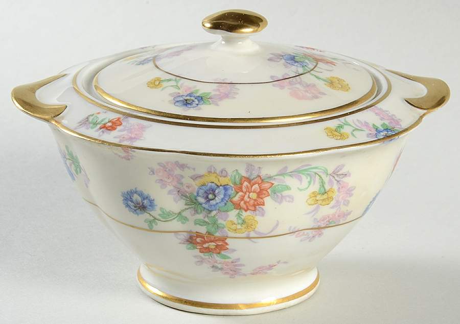 Orleans (Floral) Sugar Bowl & Lid by Haviland-1