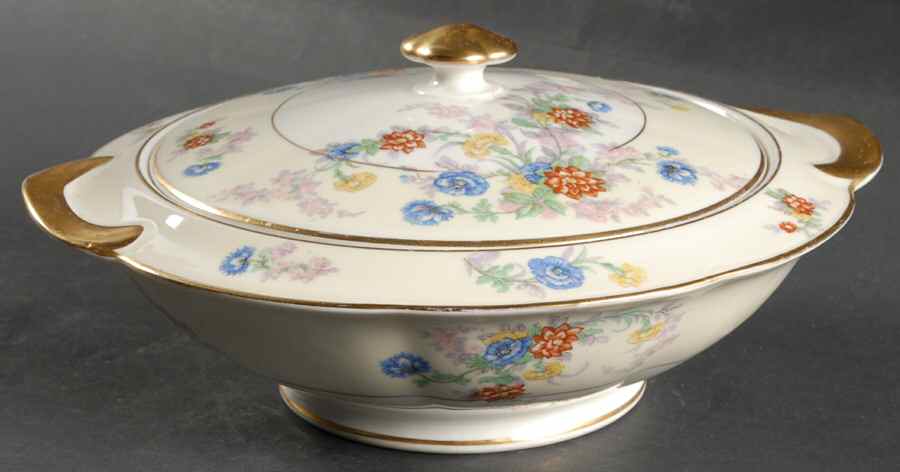 Orleans (Floral) Round Covered Vegetable by Haviland-1