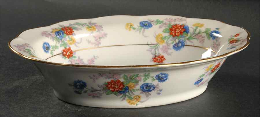 Orleans (Floral) 9" Oval Vegetable Bowl by Haviland-1
