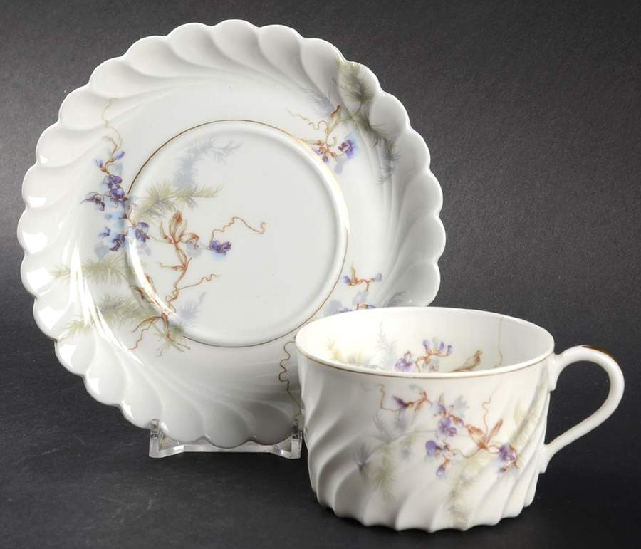 Orsay Flat Cup & Saucer Set by Haviland-1