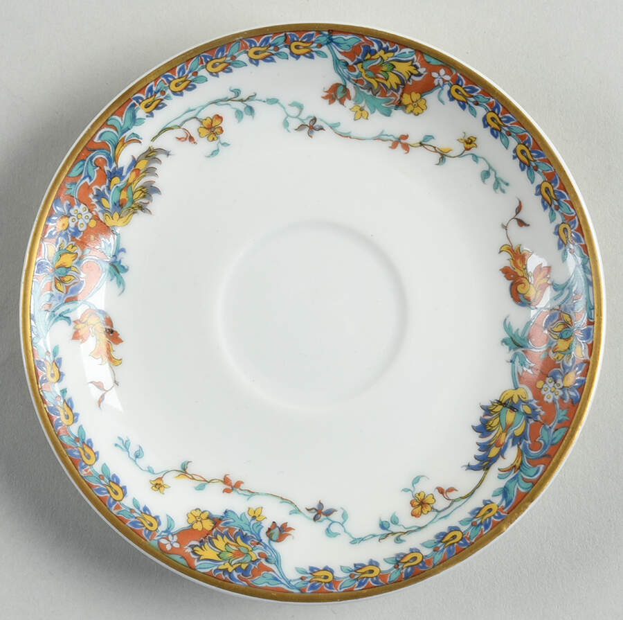 Paisley  Saucer for Flat Demitasse Cup by Haviland-1