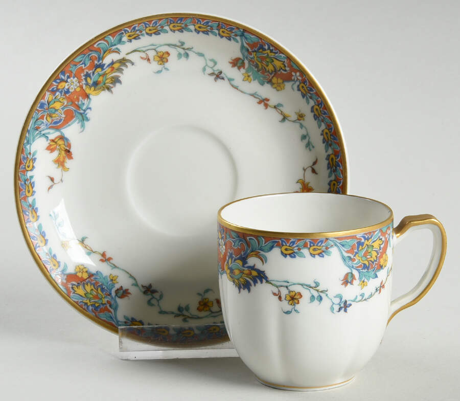 Paisley  Flat Demitasse Cup & Saucer Set by Haviland-1