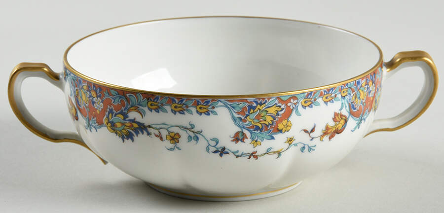 Paisley  Flat Cream Soup Bowl by Haviland-1