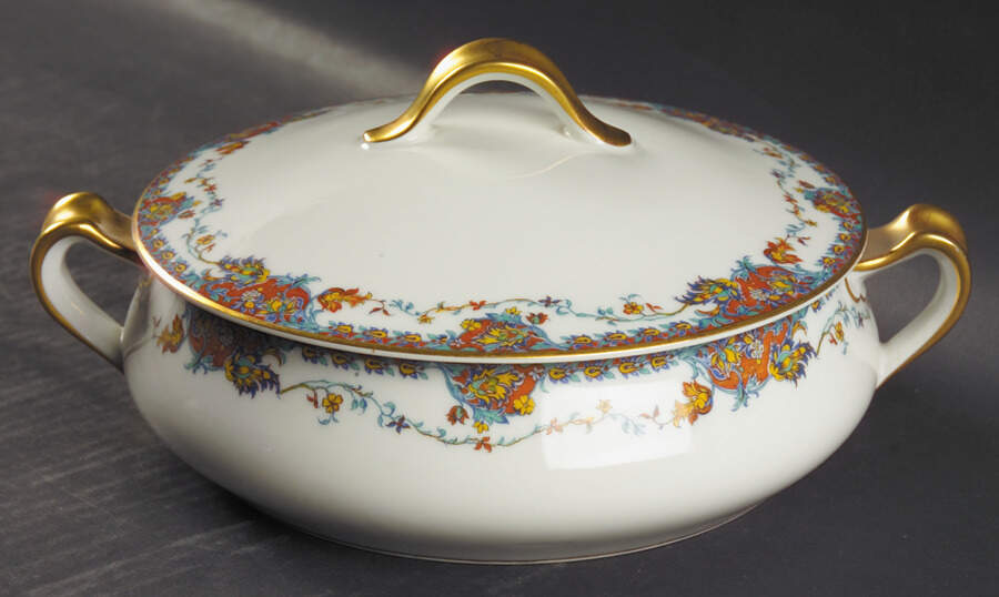 Paisley  Round Covered Vegetable by Haviland-1