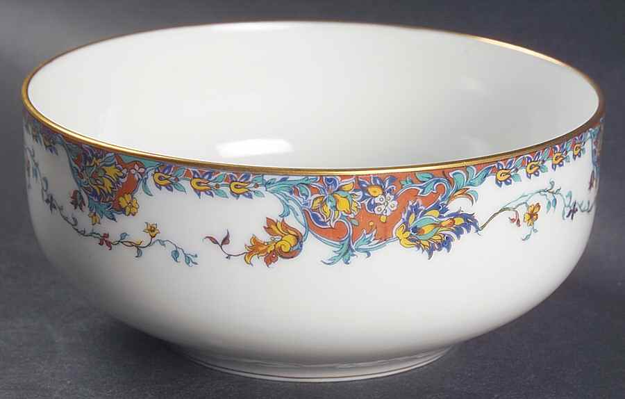 Paisley  Cranberry Bowl by Haviland-1