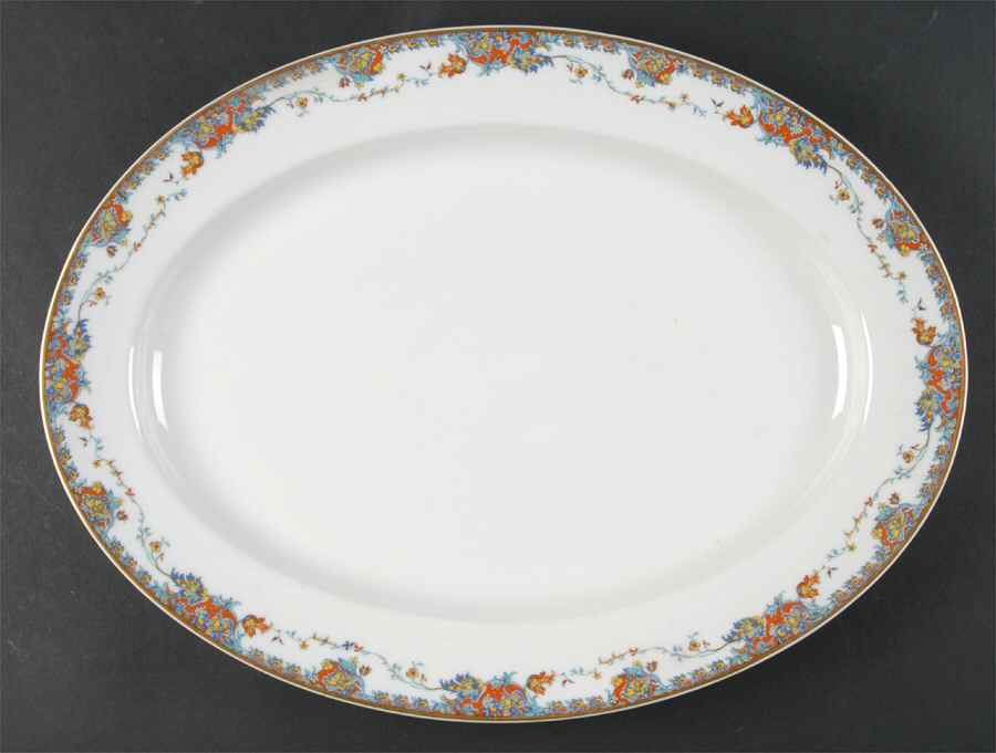 Paisley  16" Oval Serving Platter by Haviland-1