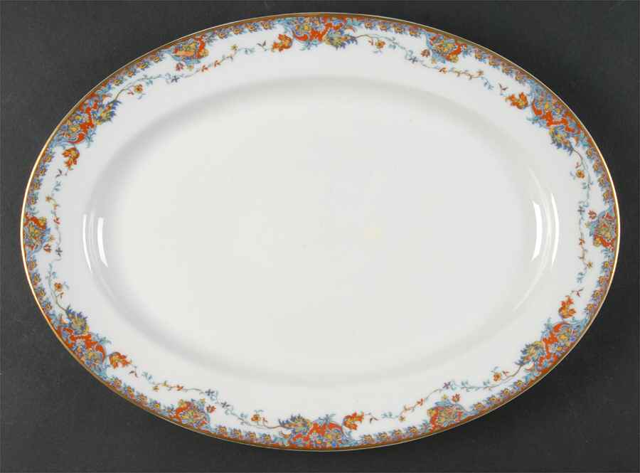 Paisley  13" Oval Serving Platter by Haviland-1