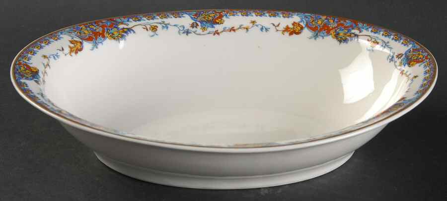 Paisley  9" Oval Vegetable Bowl by Haviland-1