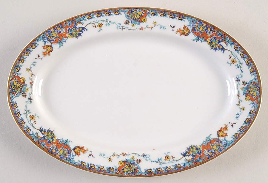 Paisley  9" Oval Serving Platter by Haviland-1