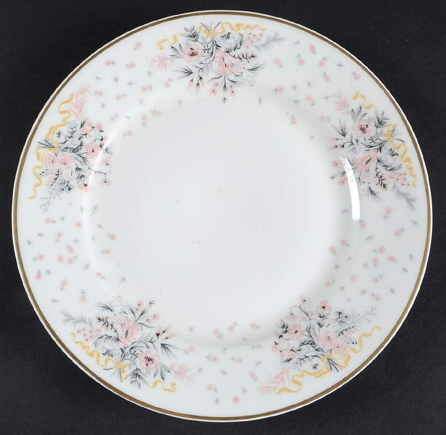 Paisley (Pink & Grey) Luncheon Plate by Haviland-1