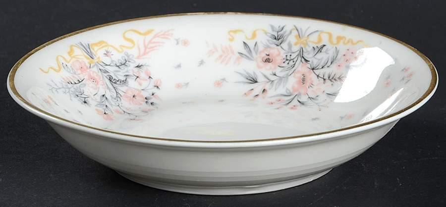 Paisley (Pink & Grey) Fruit/Dessert (Sauce) Bowl by Haviland-1