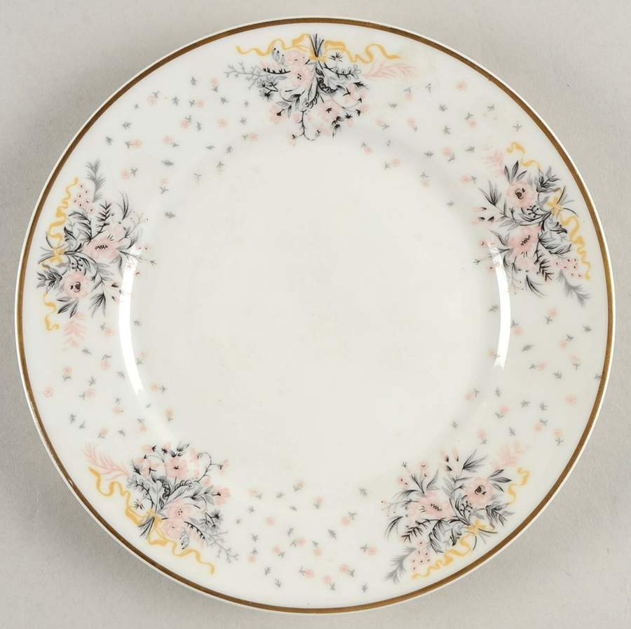 Paisley (Pink & Grey) Salad Plate by Haviland-1