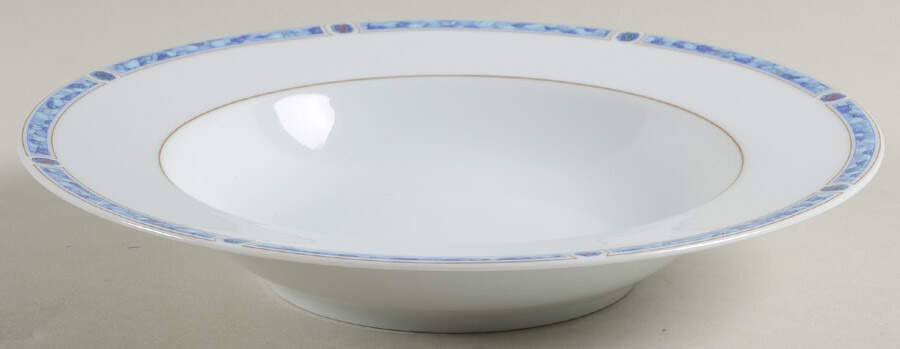 Palladin Blue (Verge) Rim Soup Bowl by Haviland-1