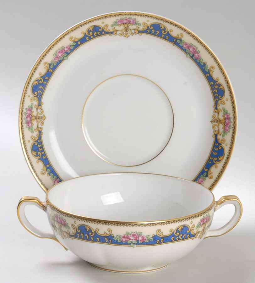 Paragon Flat Cream Soup Bowl & Saucer Set by Haviland-1