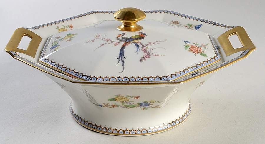 Paradise 8" Octagonal Vegetable Bowl by Haviland-1