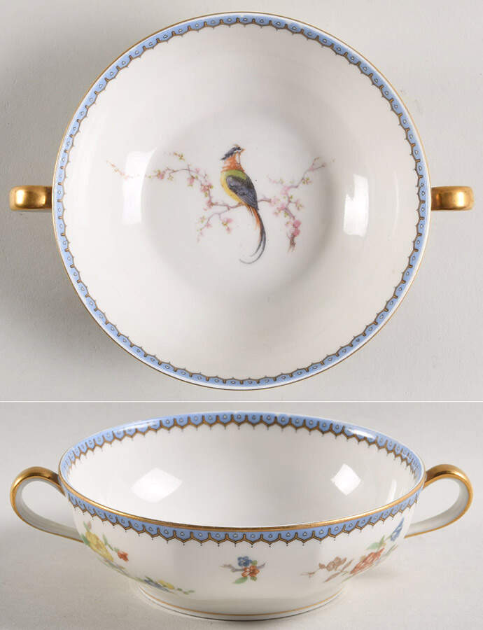 Paradise Flat Cream Soup Bowl by Haviland-1