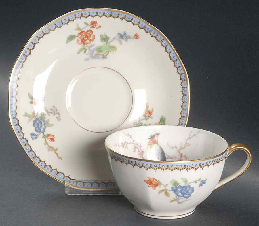 Paradise Flat Cup & Saucer Set by Haviland-1