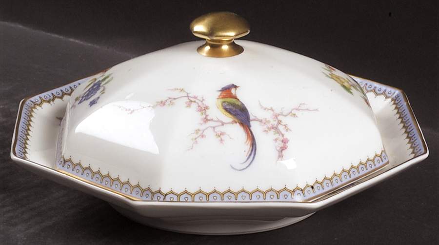 Paradise Round Covered Butter by Haviland-1