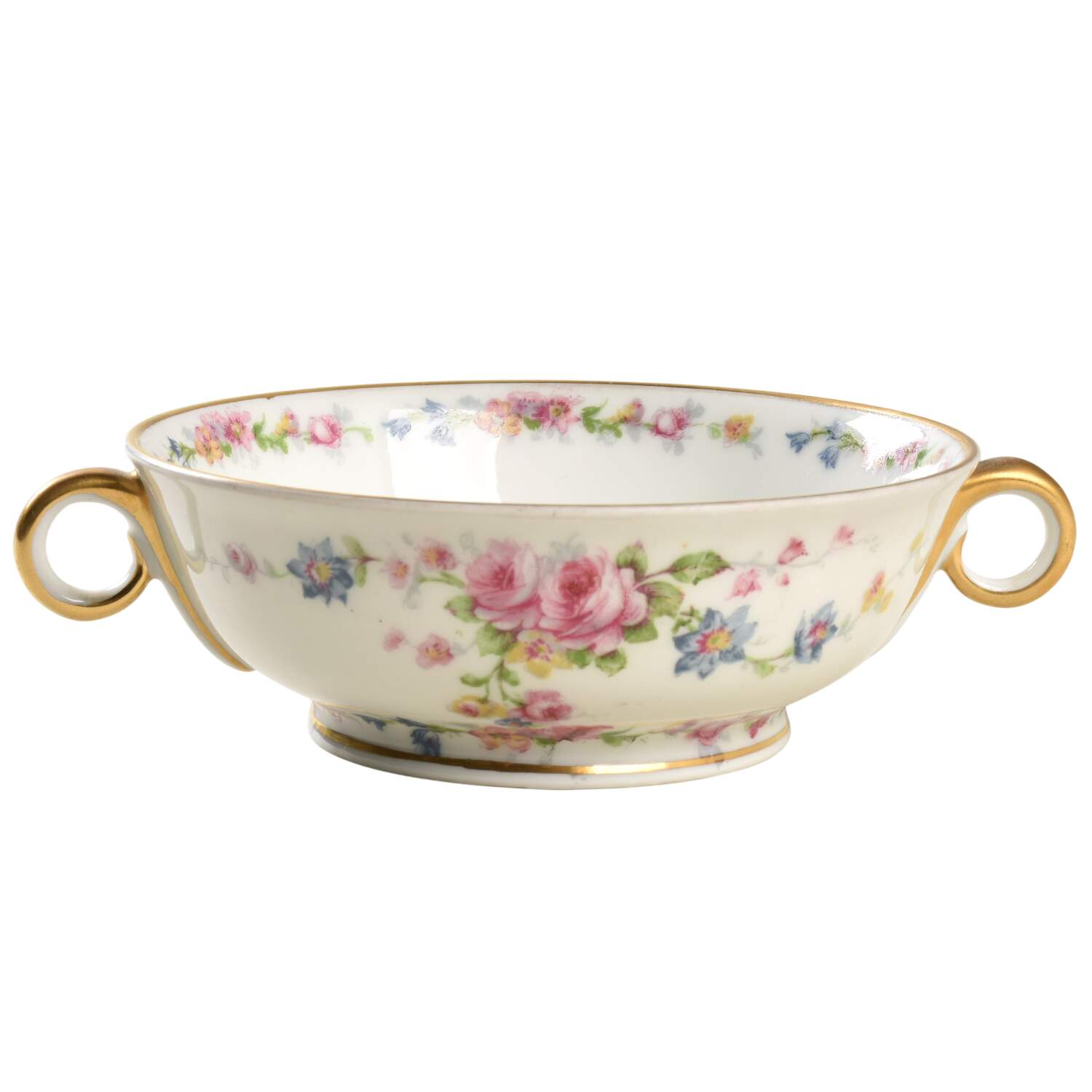 Parisiana Footed Cream Soup Bowl by Haviland-1