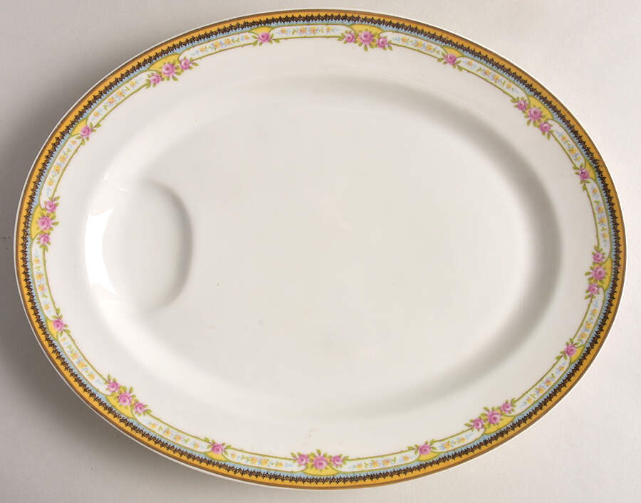 Paris Gold 13" Oval Serving Platter by Haviland-1