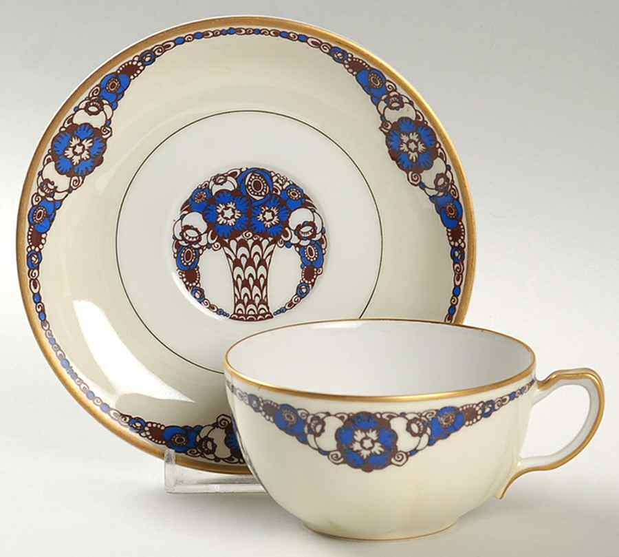 Parisien Flat Cup & Saucer Set by Haviland-1