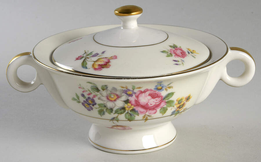 Pasadena Sugar Bowl & Lid by Haviland-1